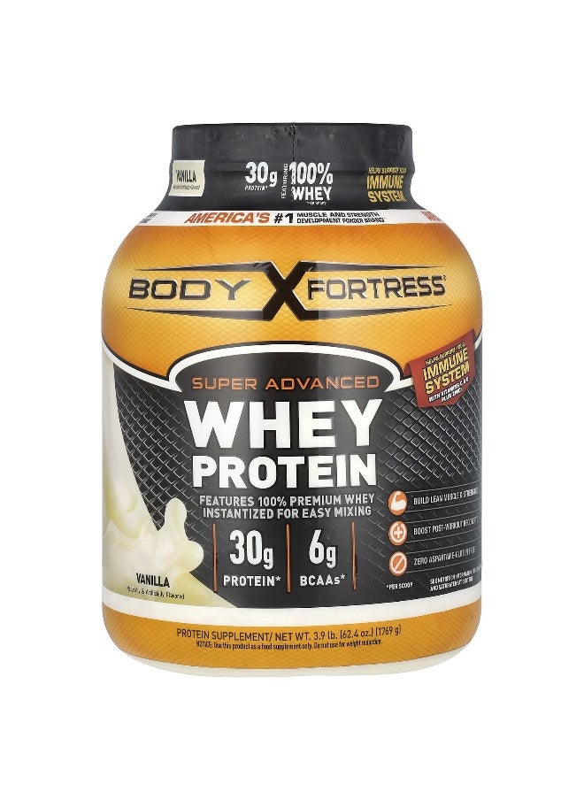 Body Fortress, Super Advanced Whey Protein, Vanilla, 3.9 lb (1,769 g)