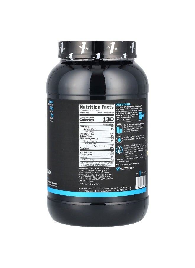 Rule One Proteins, Whey Blend, Protein Powder Drink Mix, Lightly Salted Caramel, 1.99 lb (905 g)