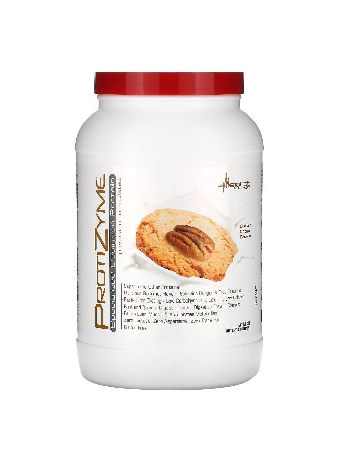 Metabolic Nutrition, Protizyme, Specialized Designed Protein, Butter Pecan Cookie, 2 lb