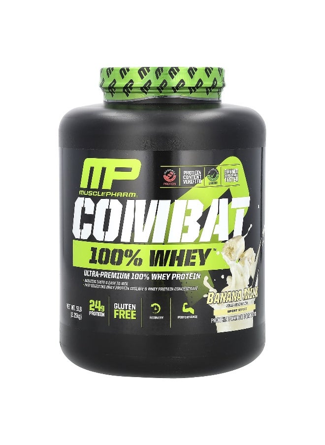 MusclePharm, Combat 100% Whey, Banana Milk, 5 lb (2.25 kg)