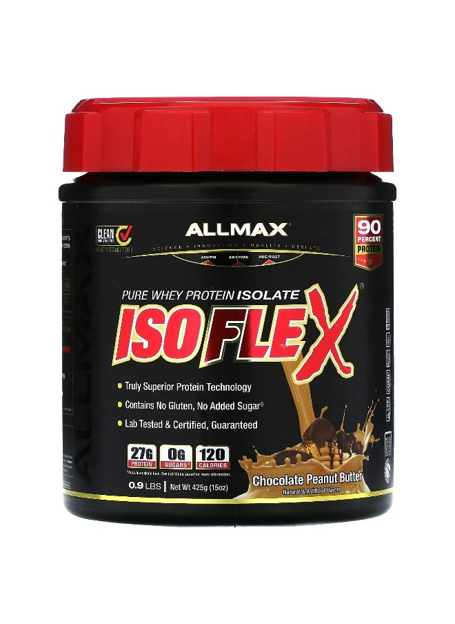 ALLMAX, ISOFLEX®, Pure Whey Protein Isolate, Chocolate Peanut Butter, 0.9 lbs (425 g)