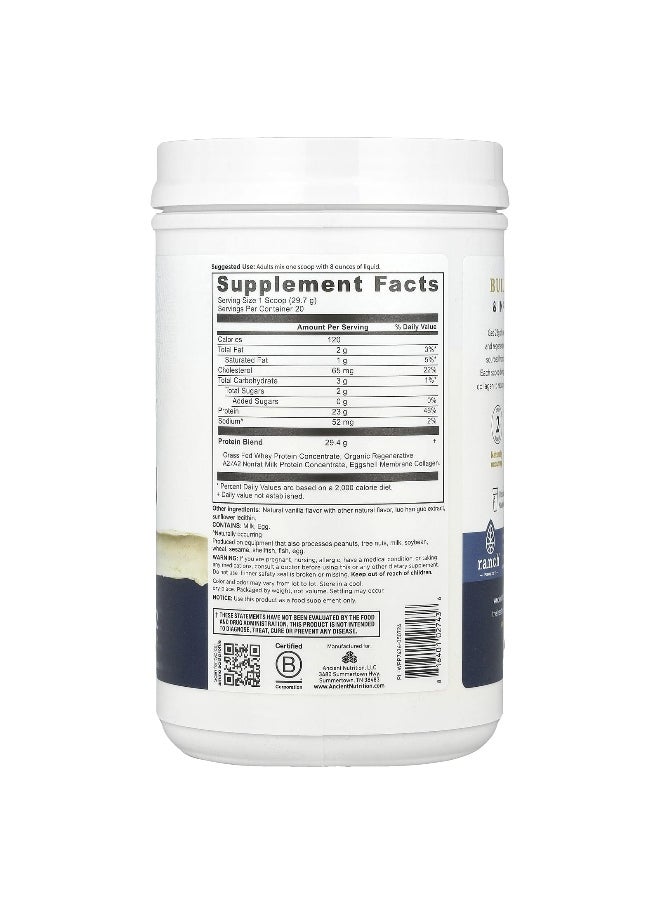 Ancient Nutrition, Whey Protein, Vanilla Bean, 1.31 lb (594 g)