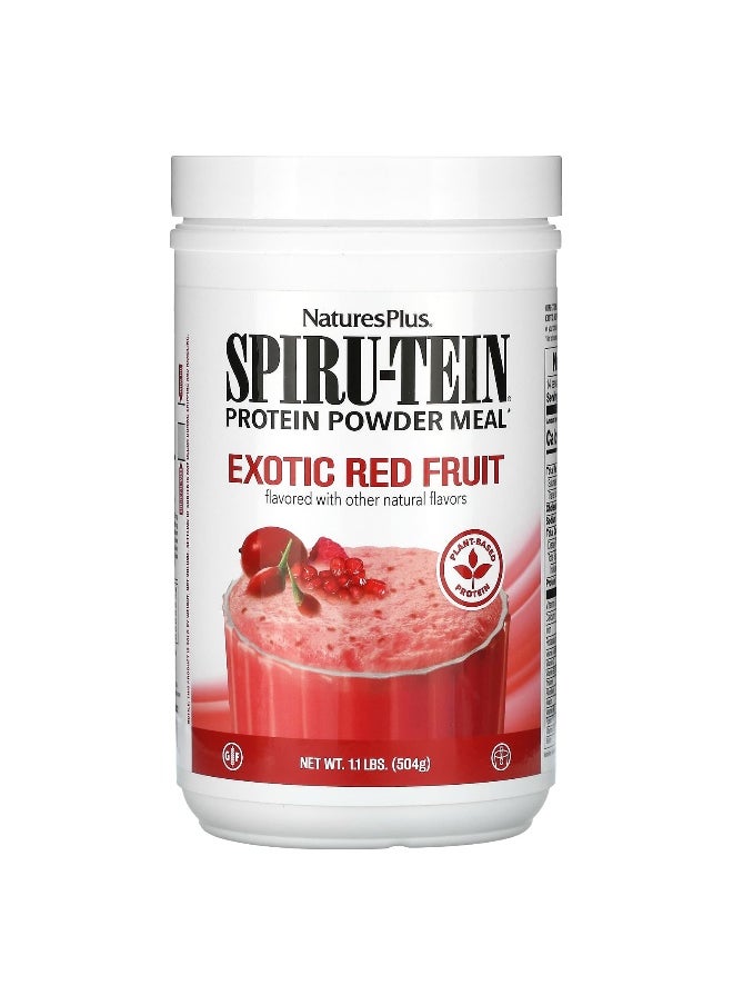 NaturesPlus, Spiru-Tein, Protein Powder Meal, Exotic Red Fruit, 1.1 lbs (504 g)