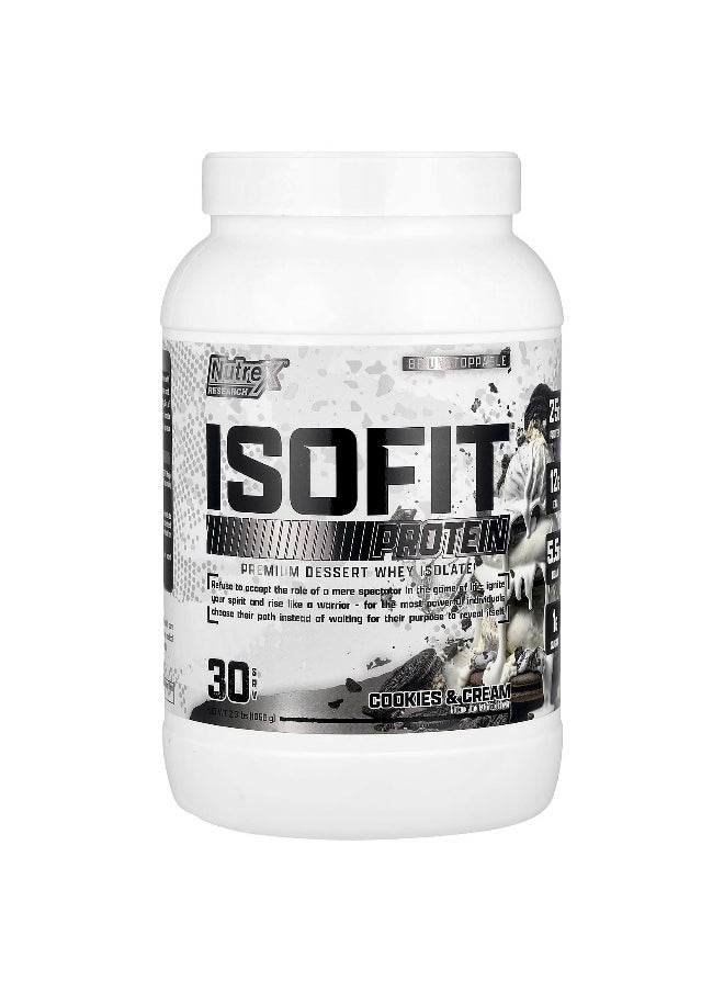 Nutrex Research, IsoFit, Premium Dessert Isolate, Cookies & Cream, 2.3 lbs (1,041 g)