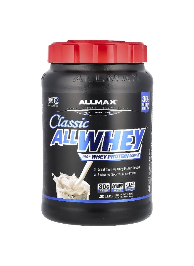 ALLMAX, Classic AllWhey®, 100% Whey Protein Source, Vanilla, 2 lbs (907 g)