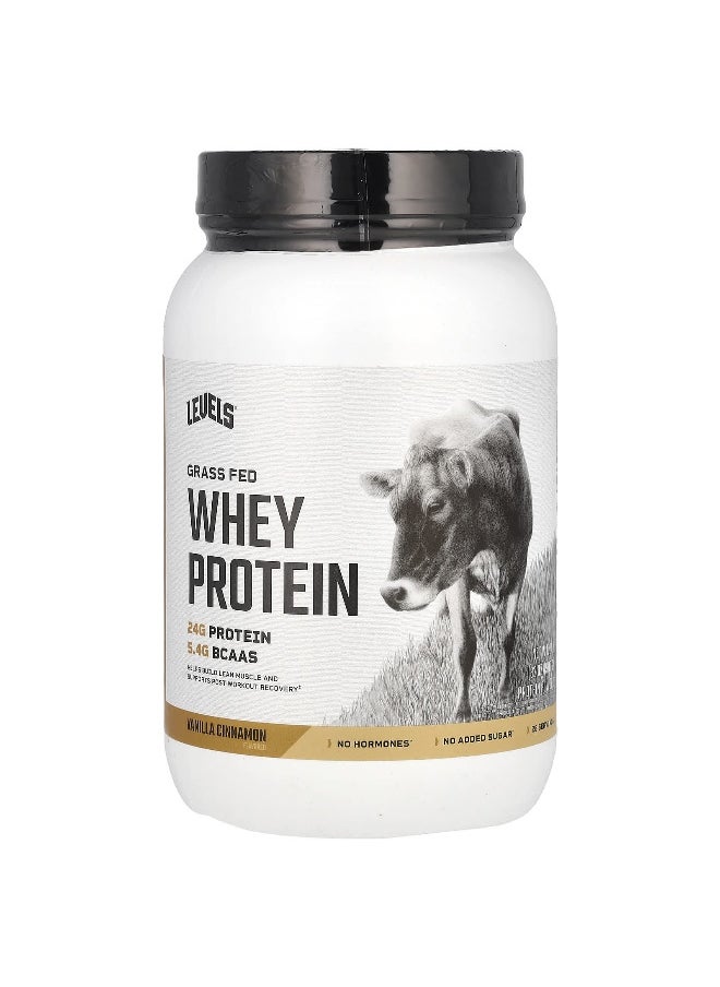 Levels, Grass Fed Whey Protein Powder, Vanilla Cinnamon, 2 lb (907 g)