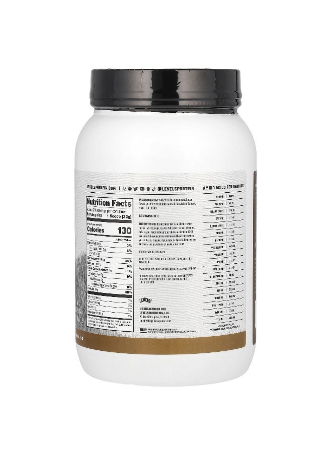 Levels, Grass Fed Whey Protein Powder, Double Chocolate, 2 lb (907 g)