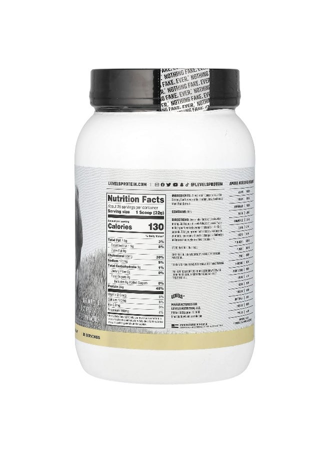 Levels, Grass Fed Whey Protein Powder, Vanilla Bean, 2 lb (907 g)