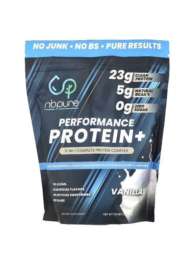 NB Pure, Performance Protein+, Vanilla, 1.8 lbs (837.5 g)