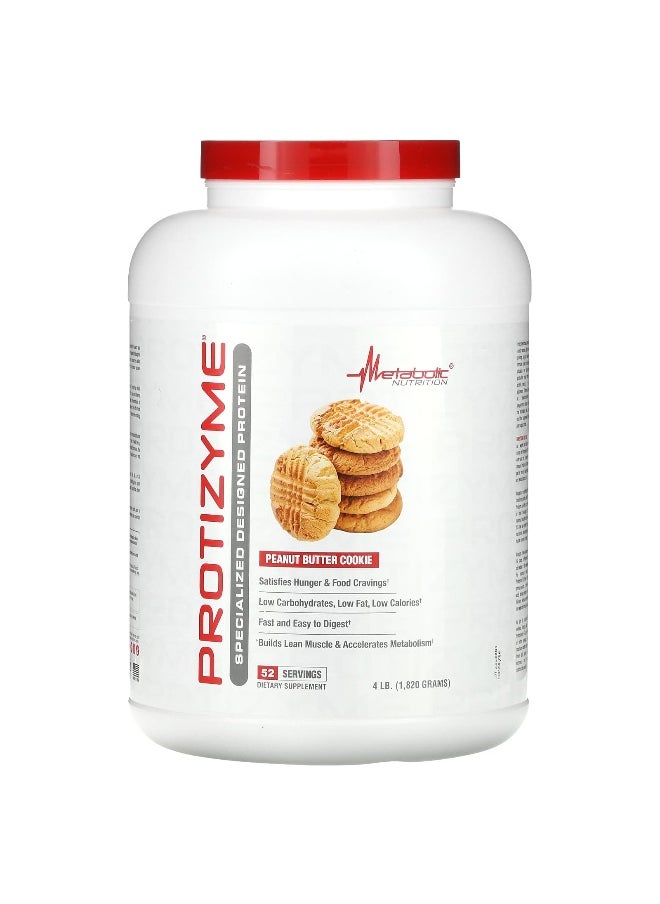Metabolic Nutrition, Protizyme, Specialized Designed Protein, Peanut Butter Cookie, 4 lb (1,820 g)