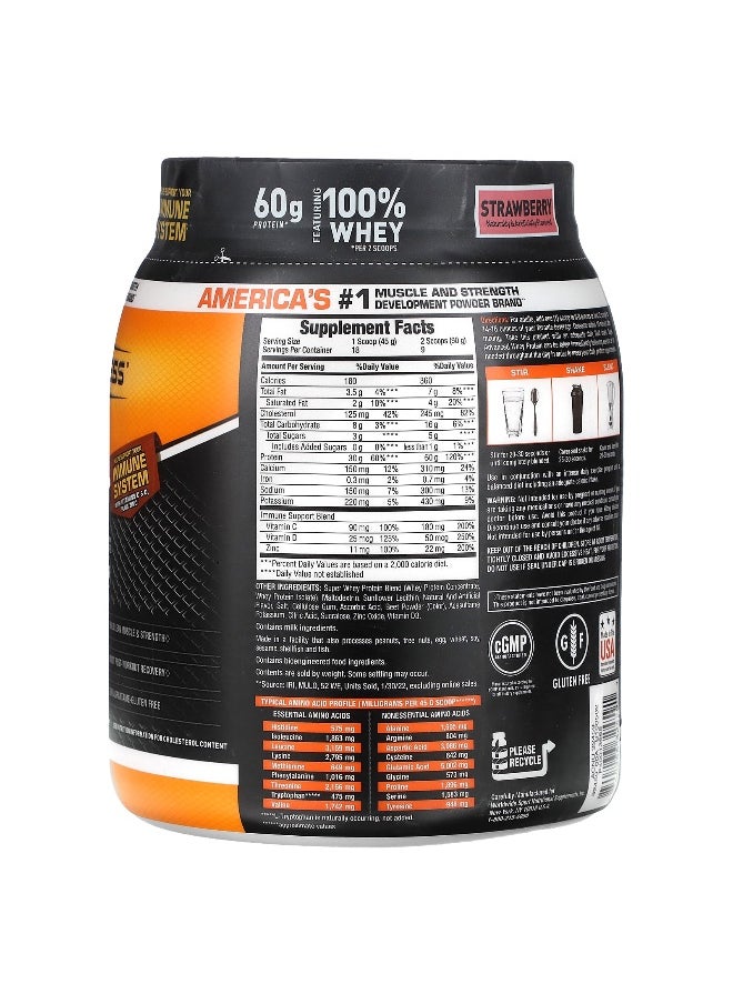 Body Fortress, Super Advanced Whey Protein, Strawberry , 1.78 lb (810 g)