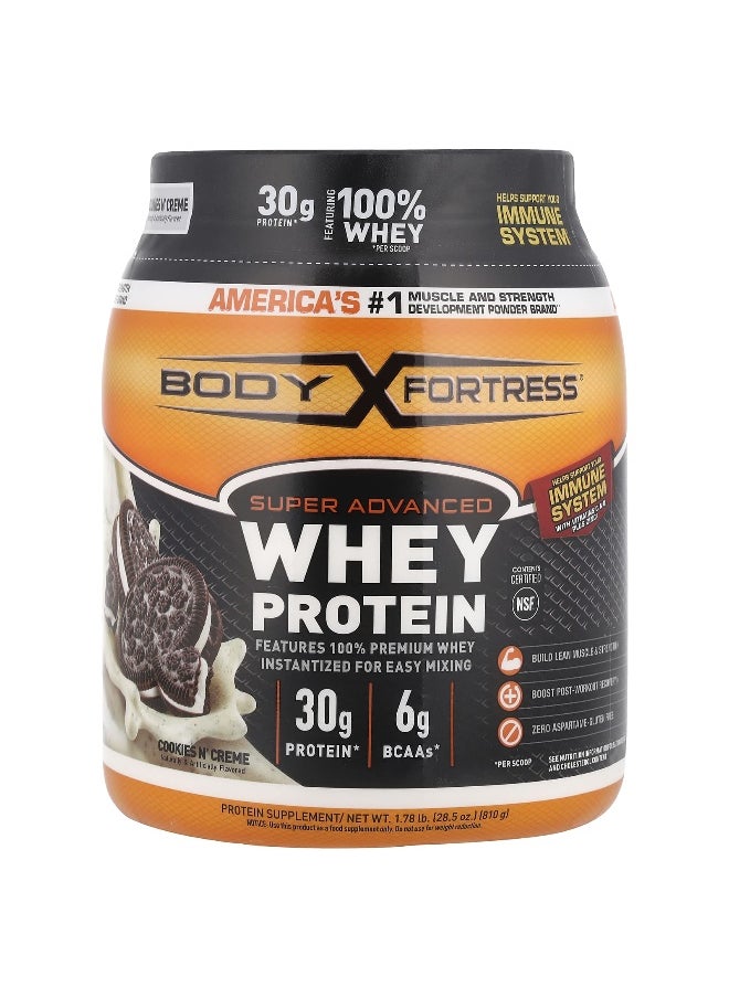 Body Fortress, Super Advanced Whey Protein, Cookies N' Creme , 1.78 lb (810 g)