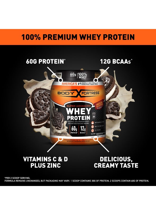 Body Fortress, Super Advanced Whey Protein, Cookies N' Creme , 1.78 lb (810 g)