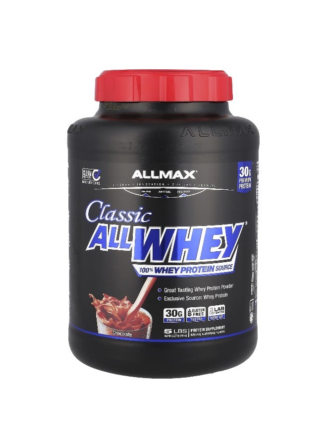 ALLMAX, CLASSIC ALLWHEY®, 100% Whey Protein, Chocolate, 5 lbs (2.27 kg)