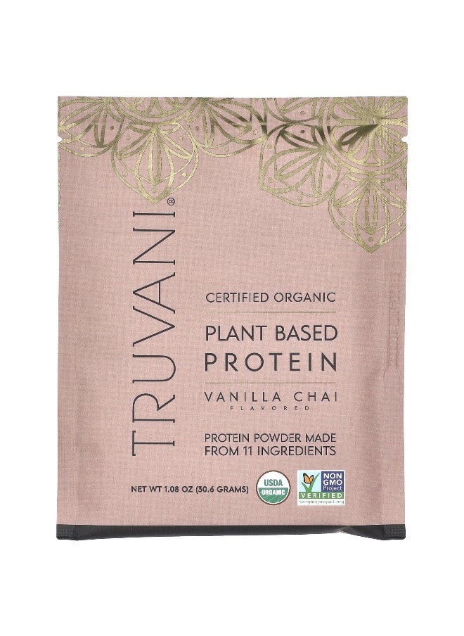 Truvani, Plant Based Protein Powder, Vanilla Chai, 10 Packs, 1.08 oz (30. 6 g)