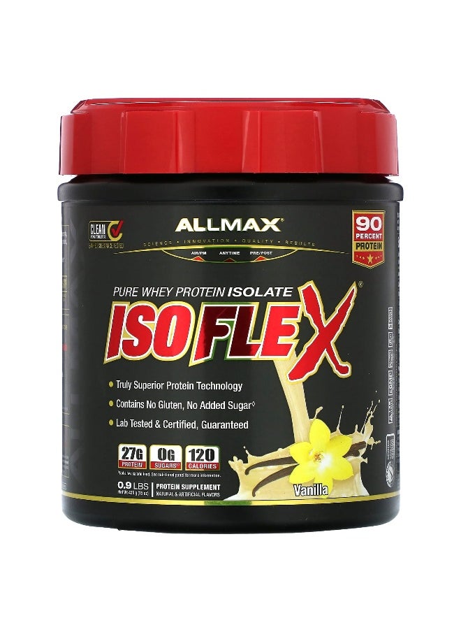 ALLMAX, ISOFLEX®, Pure Whey Protein Isolate, Vanilla, 0.9 lbs (425 g)