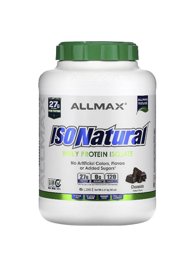 ALLMAX, ISONatural™, Whey Protein Isolate, Chocolate, 5 lbs (2.27 kg)