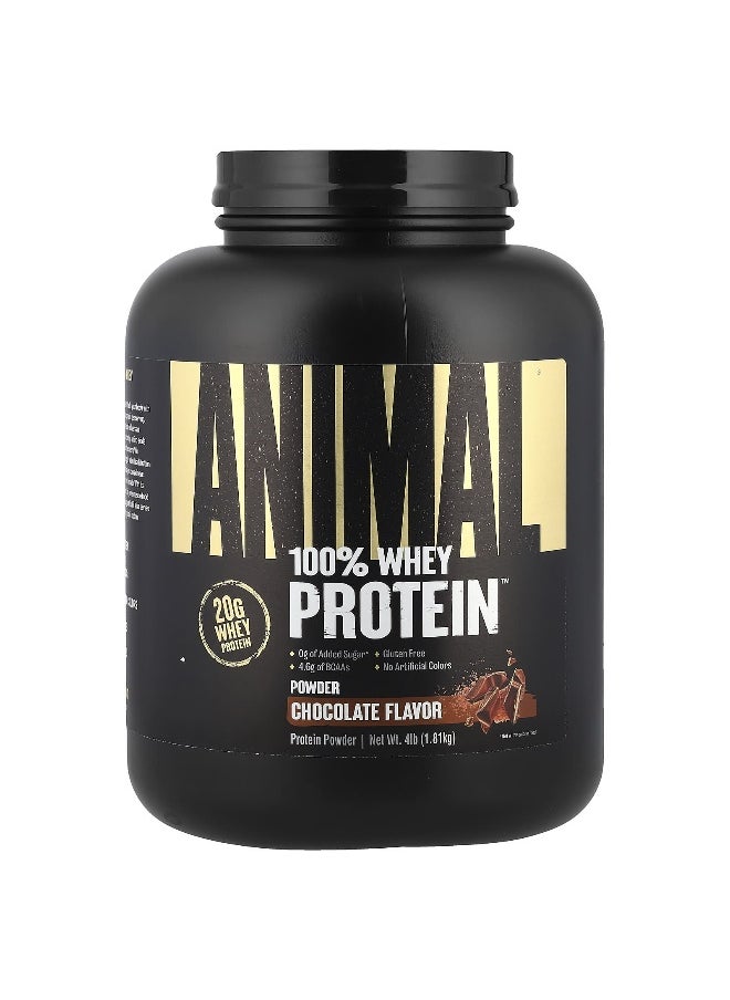 Animal, 100% Whey Protein™ Powder, Chocolate Fudge, 4 lb (1.81 kg)