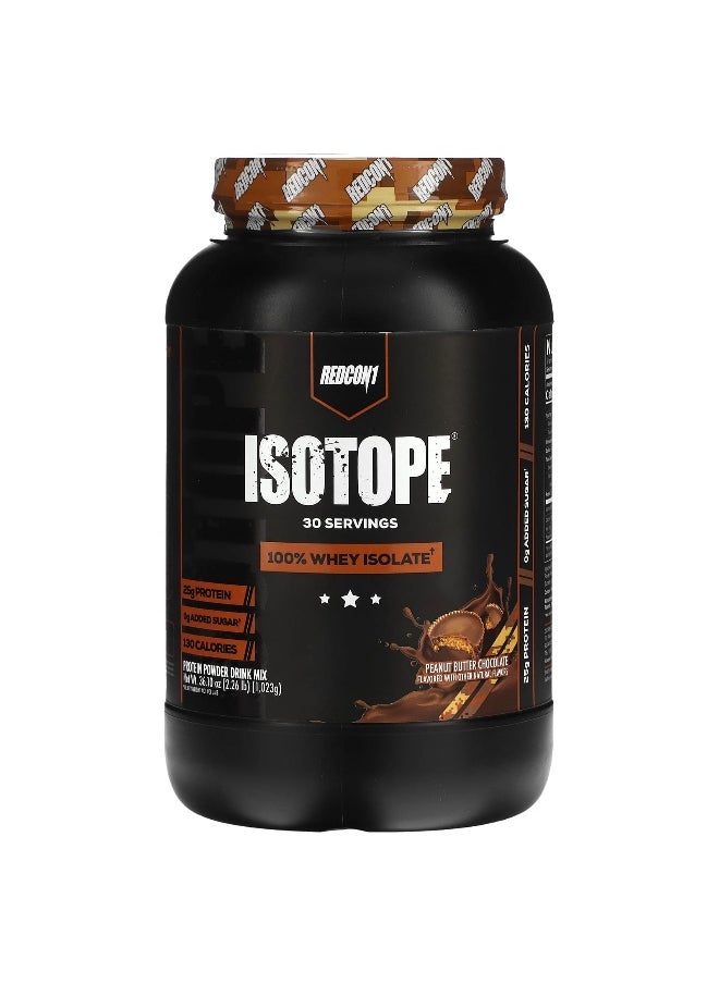 Redcon1, Isotope, 100% Whey Isolate, Peanut Butter Chocolate, 2.26 lb (1,023 g)