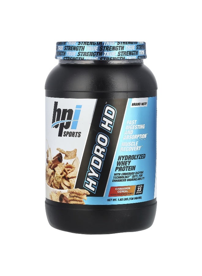 BPI Sports, Hydro HD™, Hydrolyzed Whey Protein, Cinnamon Cereal, 1.62 lbs (736 g)