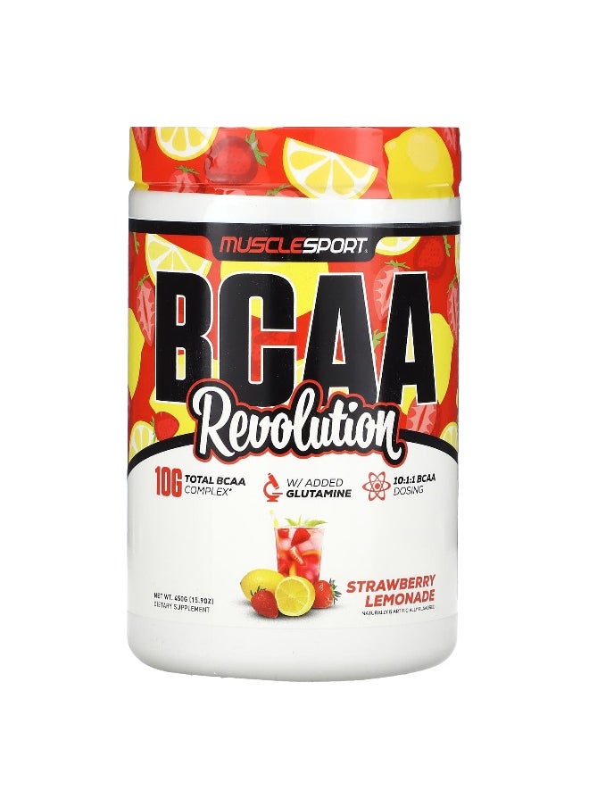MuscleSport, BCAA, Revolution, Strawberry Lemonade, 15.9 oz (450 g)