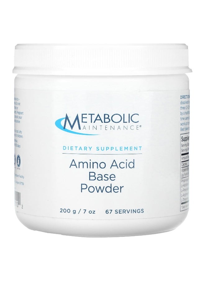Metabolic Maintenance, Amino Acid Base Powder, 7 oz (200 g)