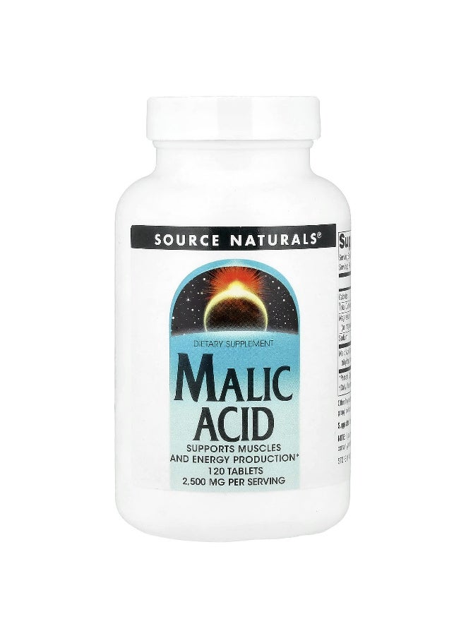 Source Naturals, Malic Acid, 120 Tablets