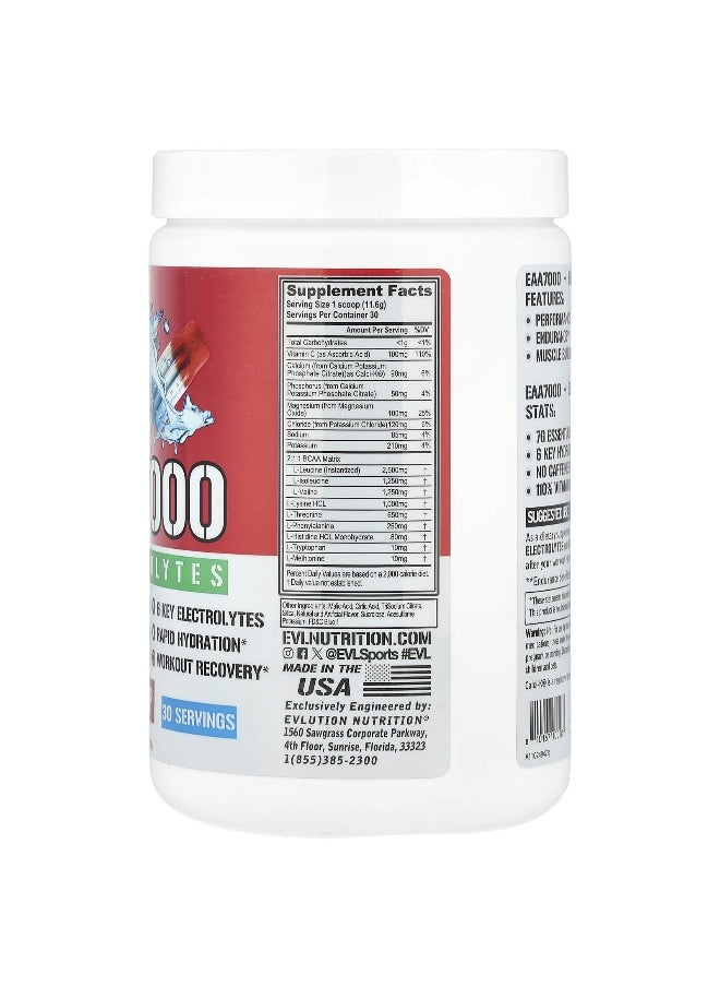EVLution Nutrition, EAA 7000 + Electrolytes, Rocket Pop, 12.3 oz (348 g)