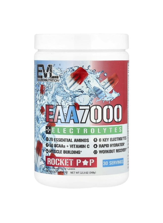 EVLution Nutrition, EAA 7000 + Electrolytes, Rocket Pop, 12.3 oz (348 g)