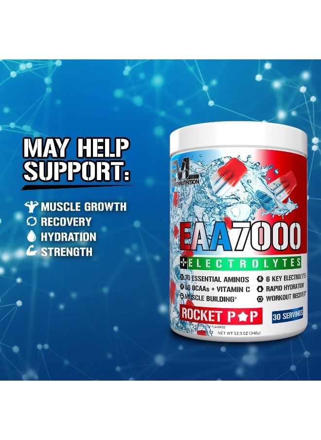 EVLution Nutrition, EAA 7000 + Electrolytes, Rocket Pop, 12.3 oz (348 g)