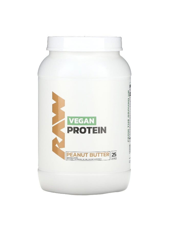 Raw Nutrition, Vegan Protein, Peanut Butter, 1.81 lbs (825 g)
