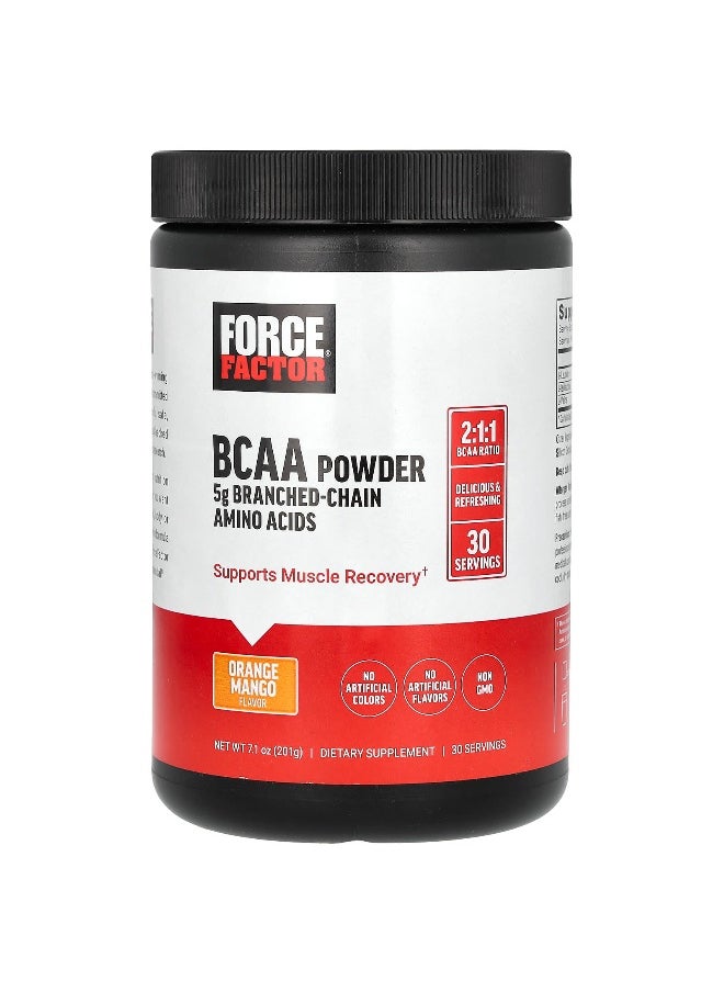 Force Factor, BCAA Powder, Orange Mango, 7.1 oz (201 g)