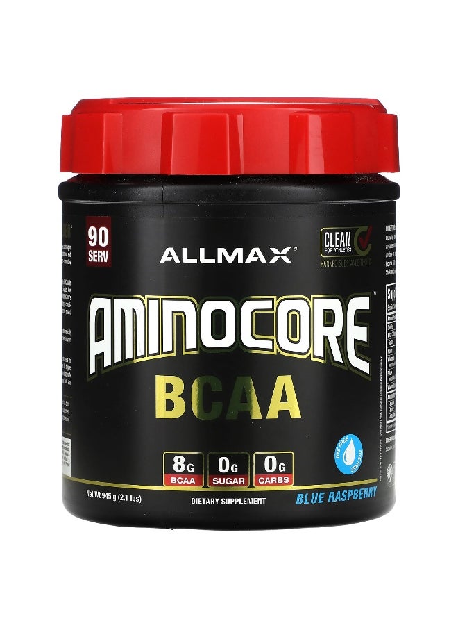 ALLMAX, AMINOCORE™ BCAA, Blue Raspberry, 2.1 lbs (945 g)