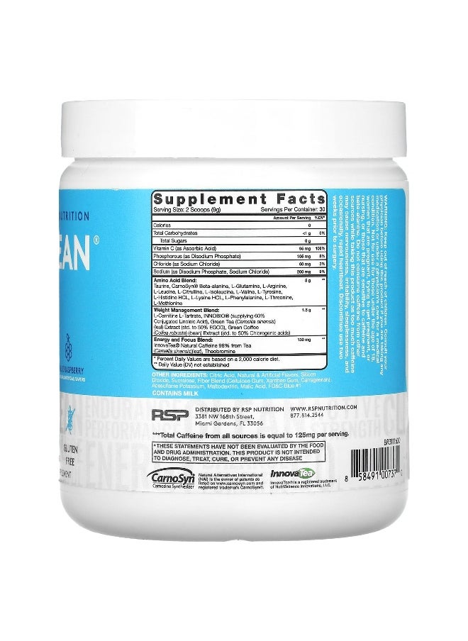 RSP Nutrition, AminoLean, Blue Raspberry, 9.52 oz (270 g)