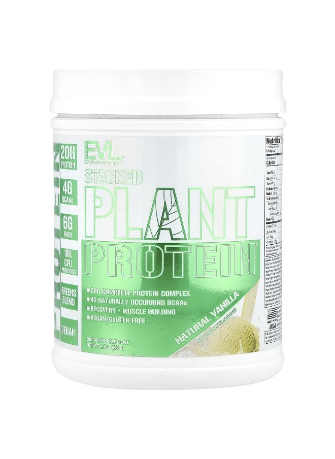 EVLution Nutrition, Stacked Plant Protein, Natural Vanilla, 1.5 lb (680 g)
