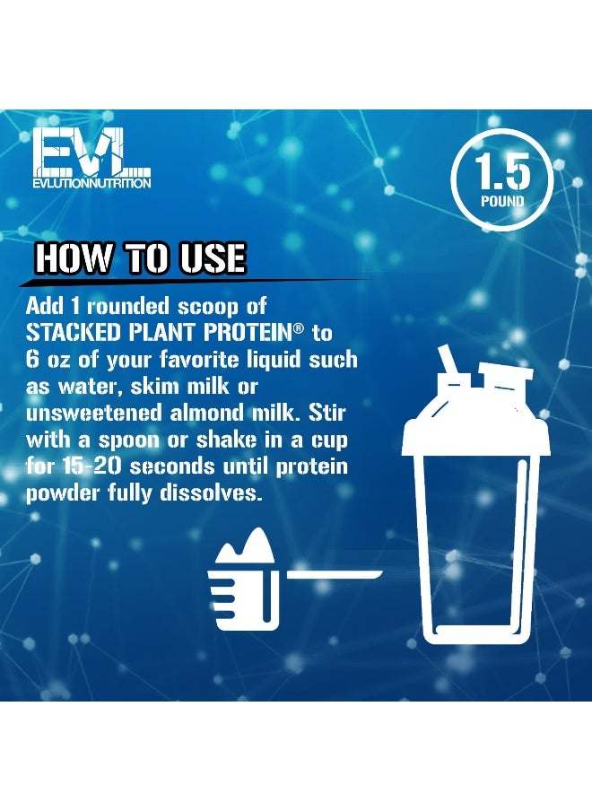 EVLution Nutrition, Stacked Plant Protein, Natural Vanilla, 1.5 lb (680 g)