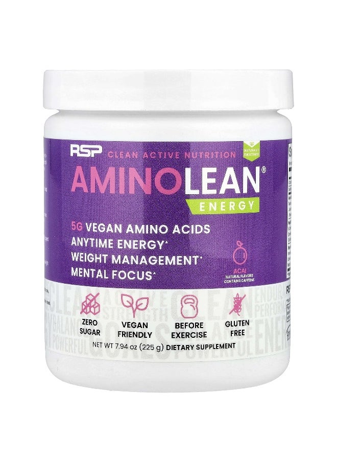 RSP Nutrition, AminoLean®, Energy, Acai, 7.94 oz (225 g)