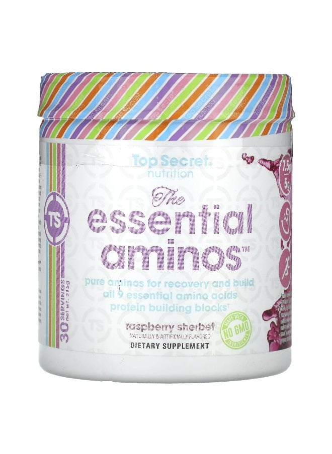 Top Secret Nutrition, The Essential Aminos, Raspberry Sherbet, 11.11 oz (315 g)
