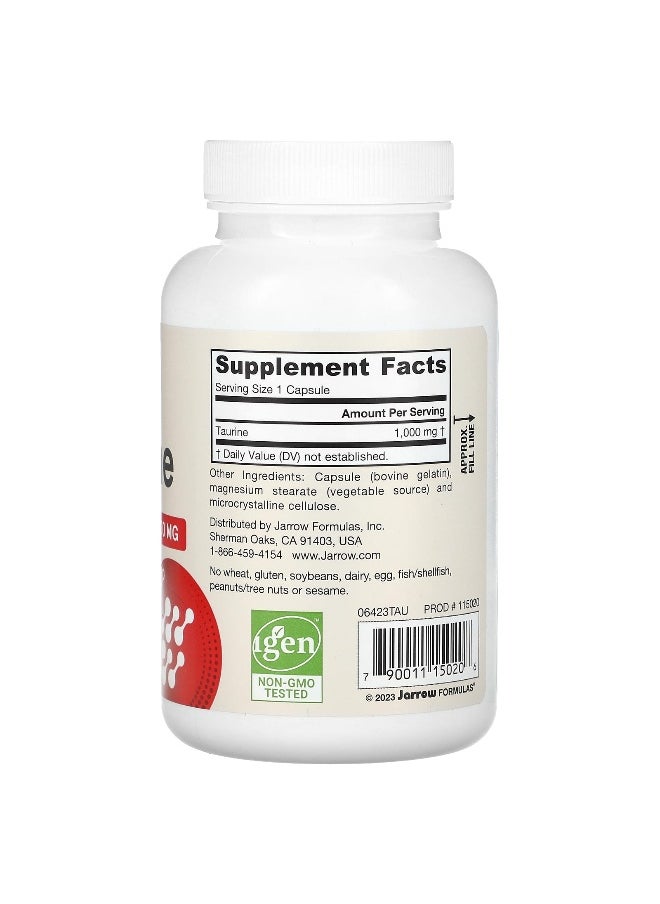 Jarrow Formulas, Taurine , 1,000 mg, 100 Capsules