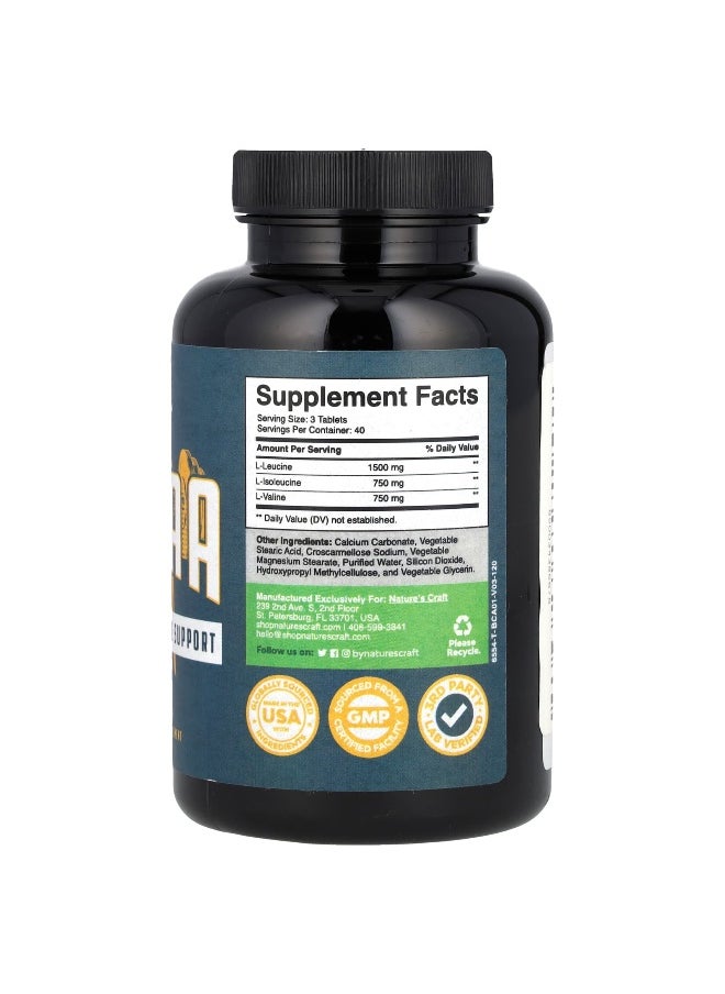 Nature's Craft, BCAA, 120 Tablets