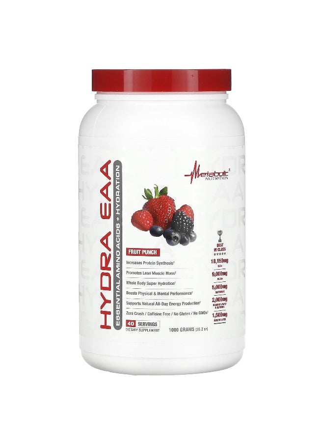 Metabolic Nutrition, Hydra EAA, Fruit Punch , 35.2 oz (1,000 g)