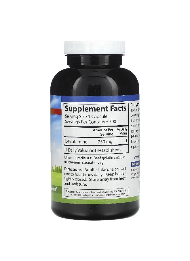 Carlson, L-Glutamine, 750 mg, 300 Capsules