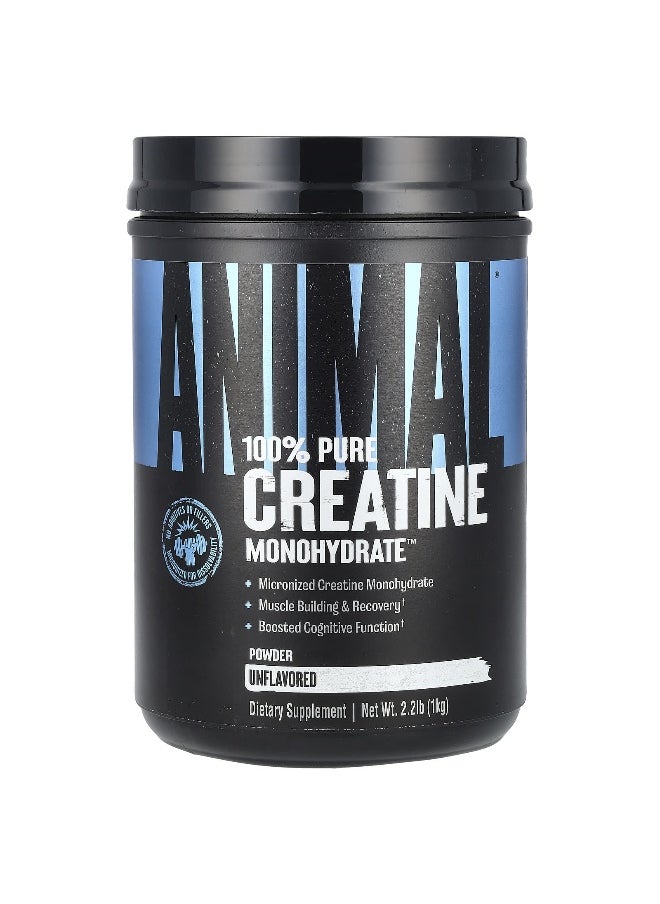 Animal, 100% Pure Creatine Monohydrate™ Powder, Unflavored, 2.2 lb (1 kg)