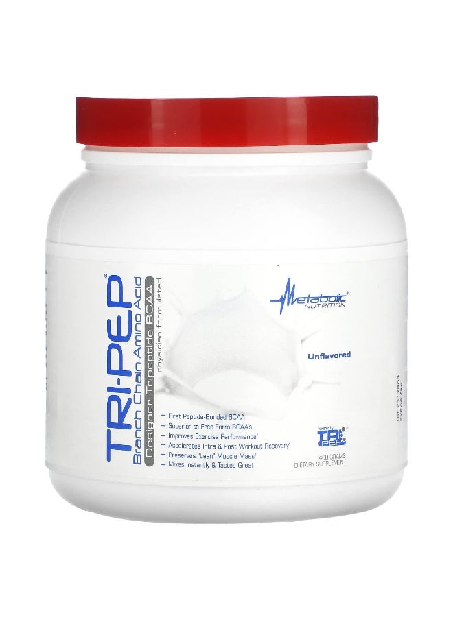 Metabolic Nutrition, Tri-Pep, Branched Chain Amino Acid, Unflavored, 14.1 oz (400 g)