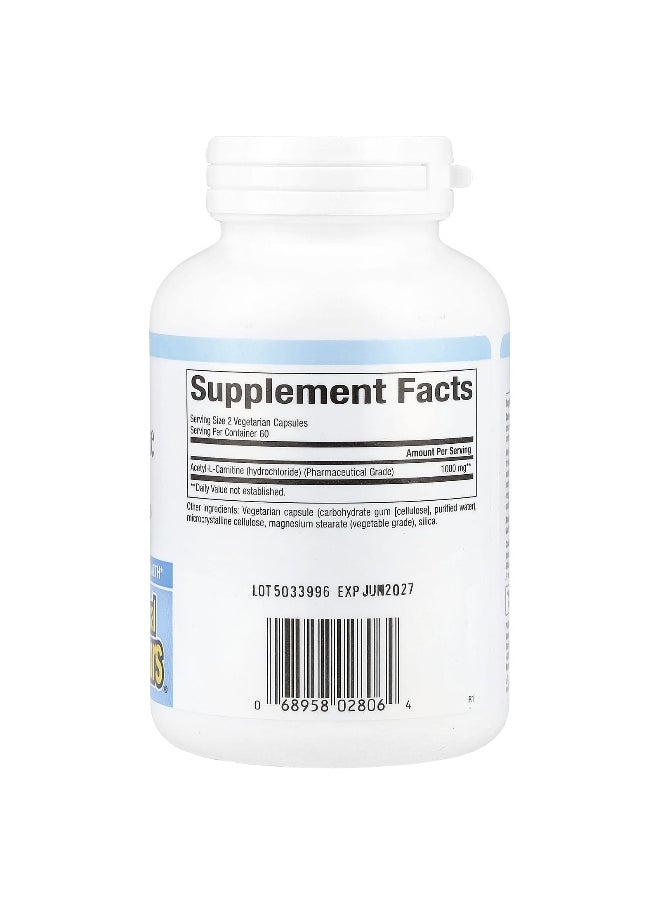 Natural Factors, Acetyl-L-Carnitine, 500 mg, 120 Vegetarian Capsules
