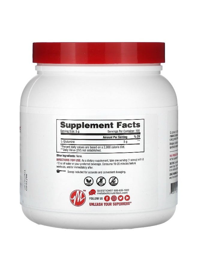 Metabolic Nutrition, L-Glutamine, Unflavored, 17.64 oz (500 g)