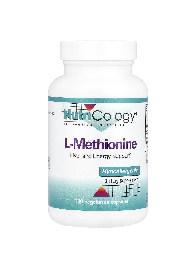 Nutricology, L-Methionine, 500 mg , 100 Vegetarian Capsules