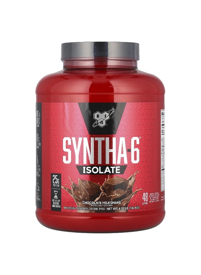 BSN, Syntha-6® Isolate, Protein Powder Drink Mix, Chocolate Milkshake, 4.02 lb (1.82 kg)