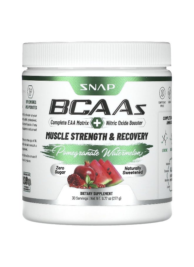 Snap Supplements, BCAAs, Pomegranate Watermelon, 9.77 oz (277 g)