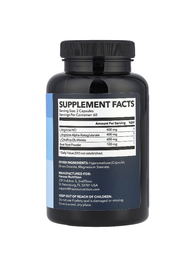 Havasu Nutrition, L-Arginine + Citrulline Amino Acid, 120 Capsules